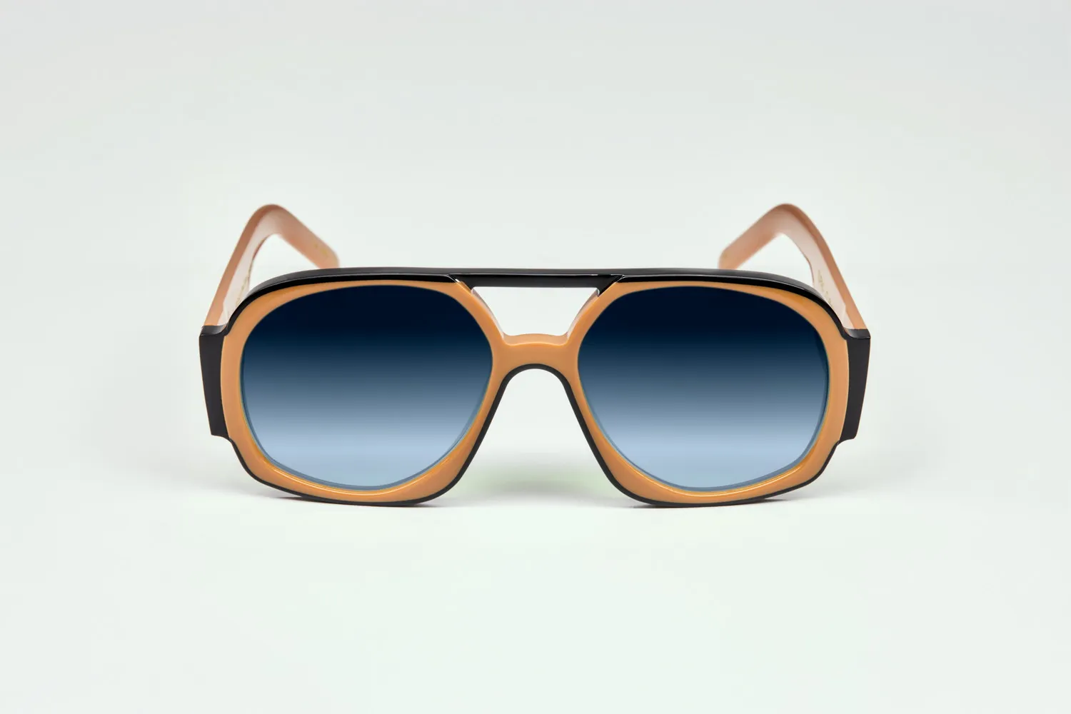 Lesca Tupac montatura Black Caramel bicolore