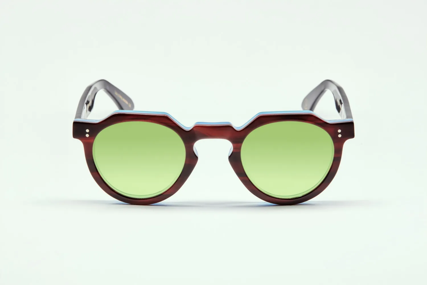 Lesca Upcycling Crown XL montatura da vista Havana Bleu 46mm acetato