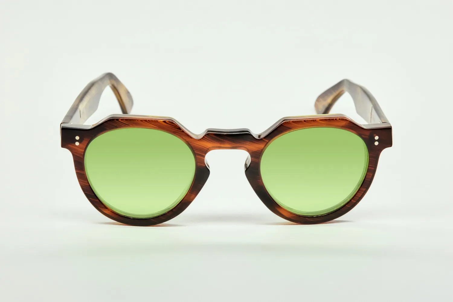 Lesca Upcycling Crown XL montatura da vista tabacco 46mm acetato