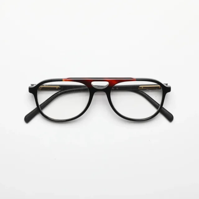 Steve McQueen Iconic Pilot occhiali da vista nero tartaruga retro