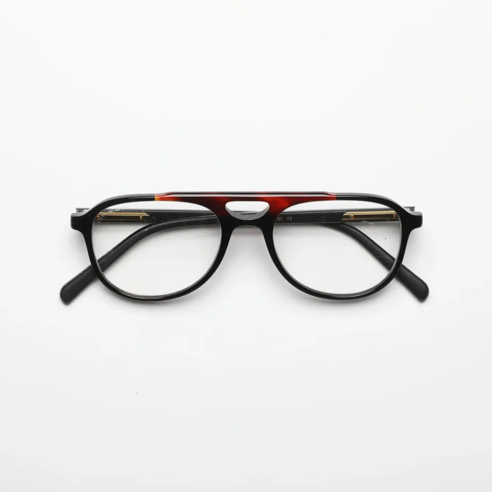 Steve McQueen Iconic Pilot occhiali da vista nero tartaruga retro