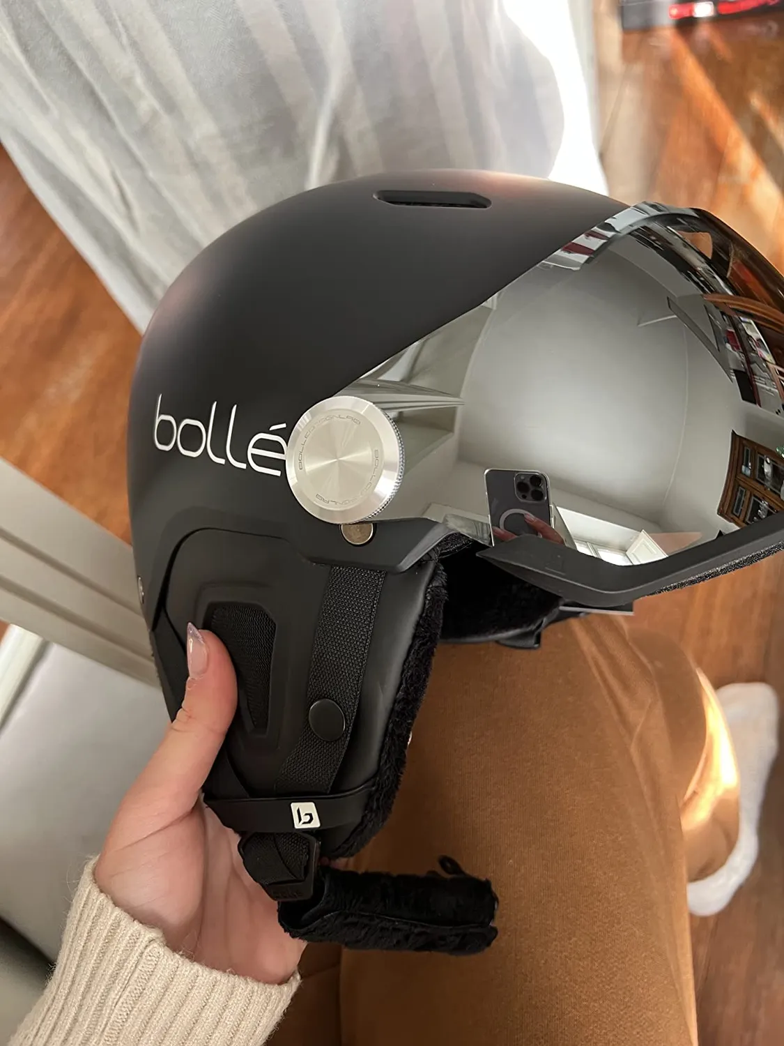 Bollé Might Visor casco sci bianco con visiera