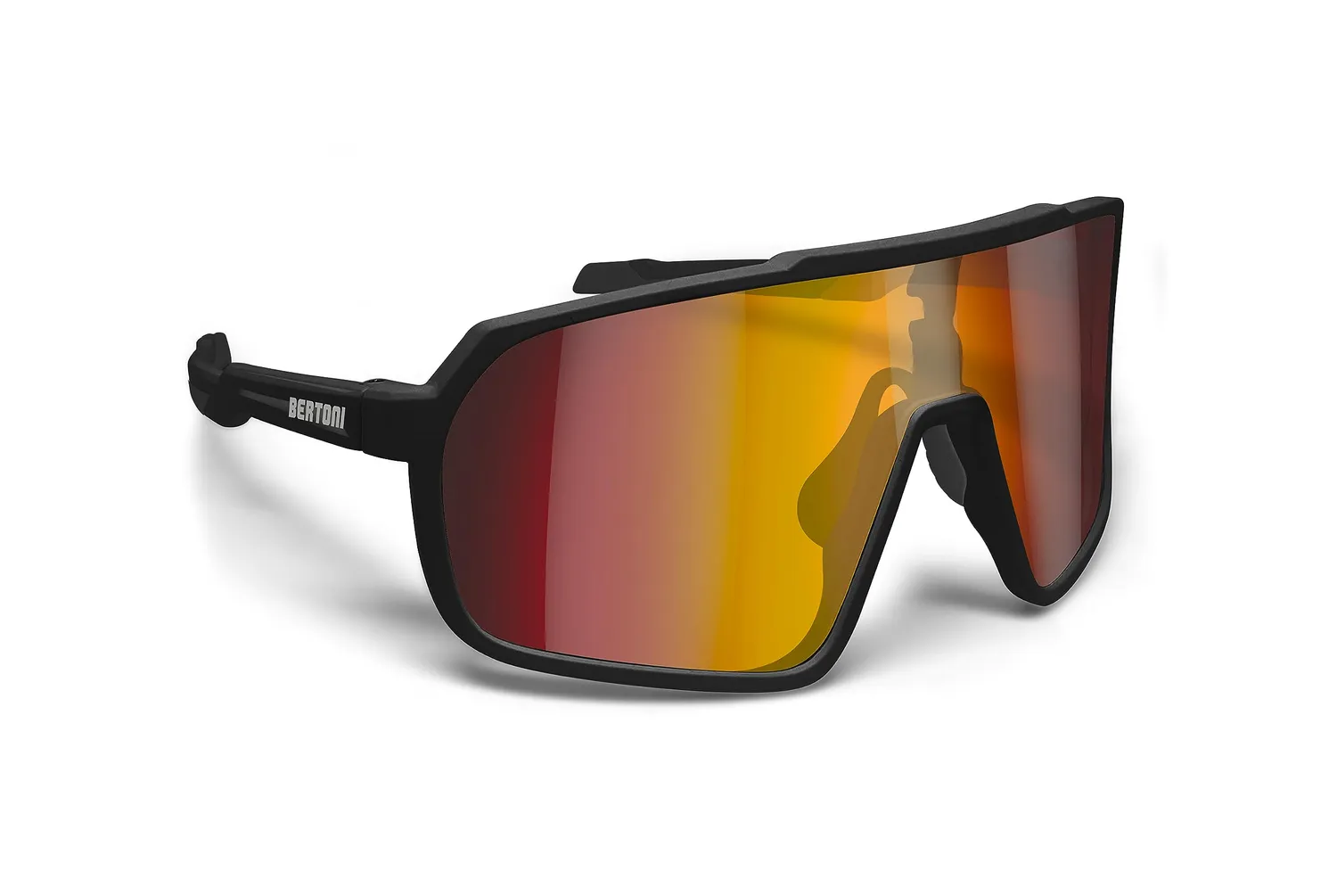 Bertoni Gemini occhiali ciclismo fotocromatici neri