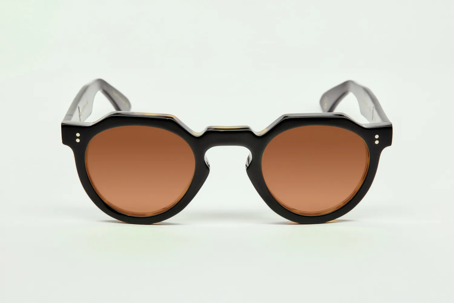 Lesca Upcycling Crown XL occhiali havana 46 mm