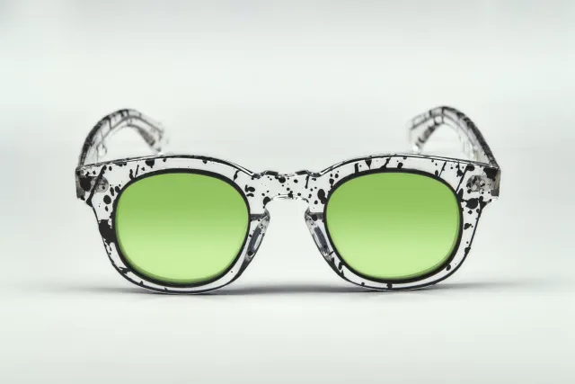 Lesca Collab Card montatura da vista crystal black acetato