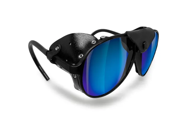 Bertoni Alps occhiali montagna nero blu polarizzato