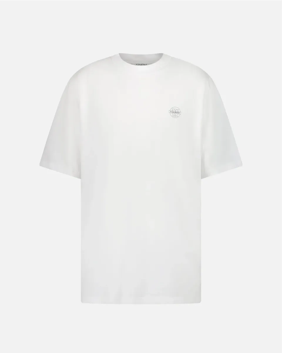 Vuarnet Stamp Logo t-shirt uomo bianca cotone leggero