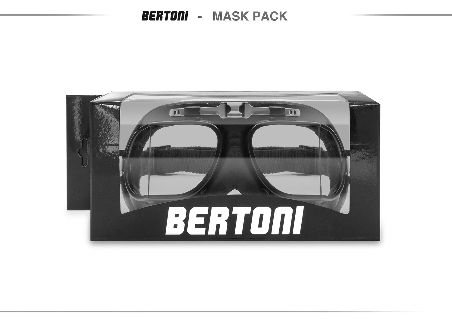 Bertoni Barone Rosso AF193L occhialoni moto pelle vitello