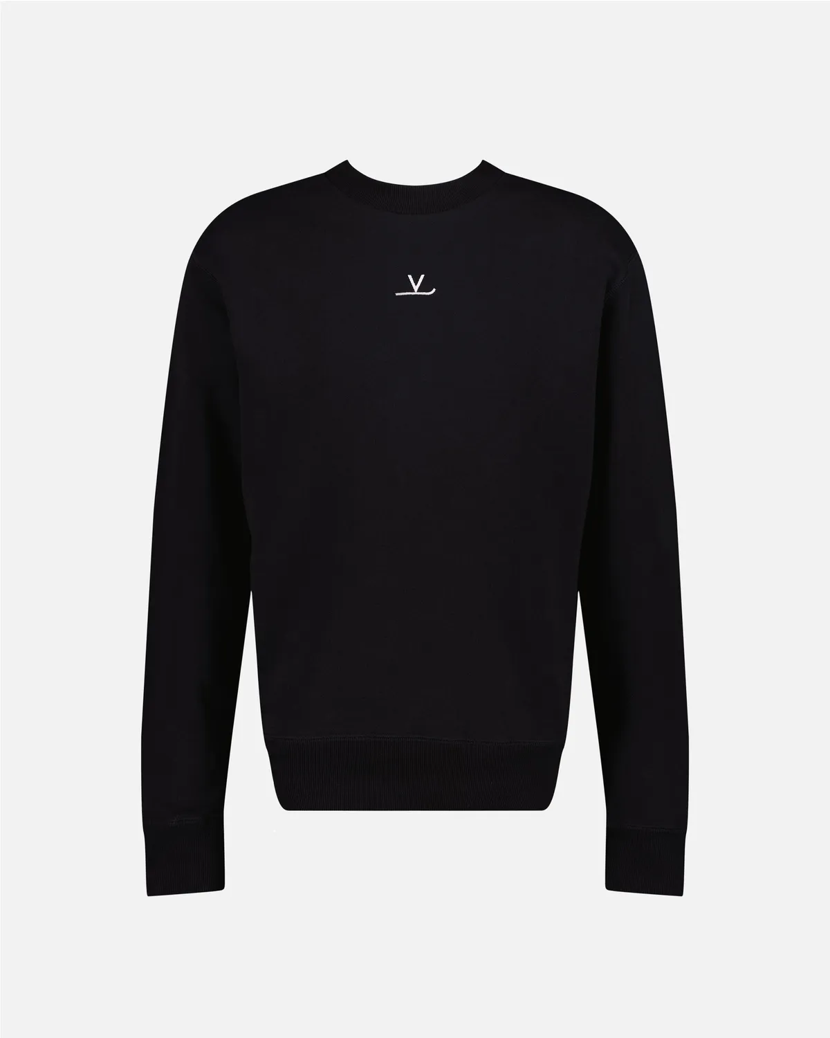 Vuarnet Signature Crewneck felpa girocollo nero cotone bio