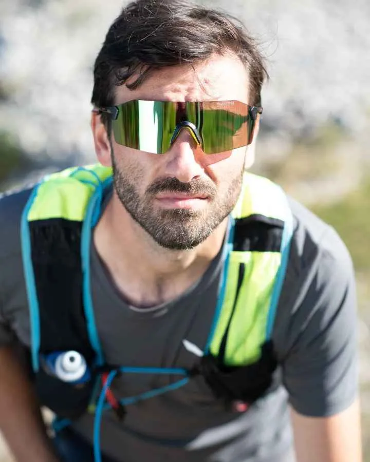 Demon Superpiuma occhiali da montagna Matt Black Red specchiati