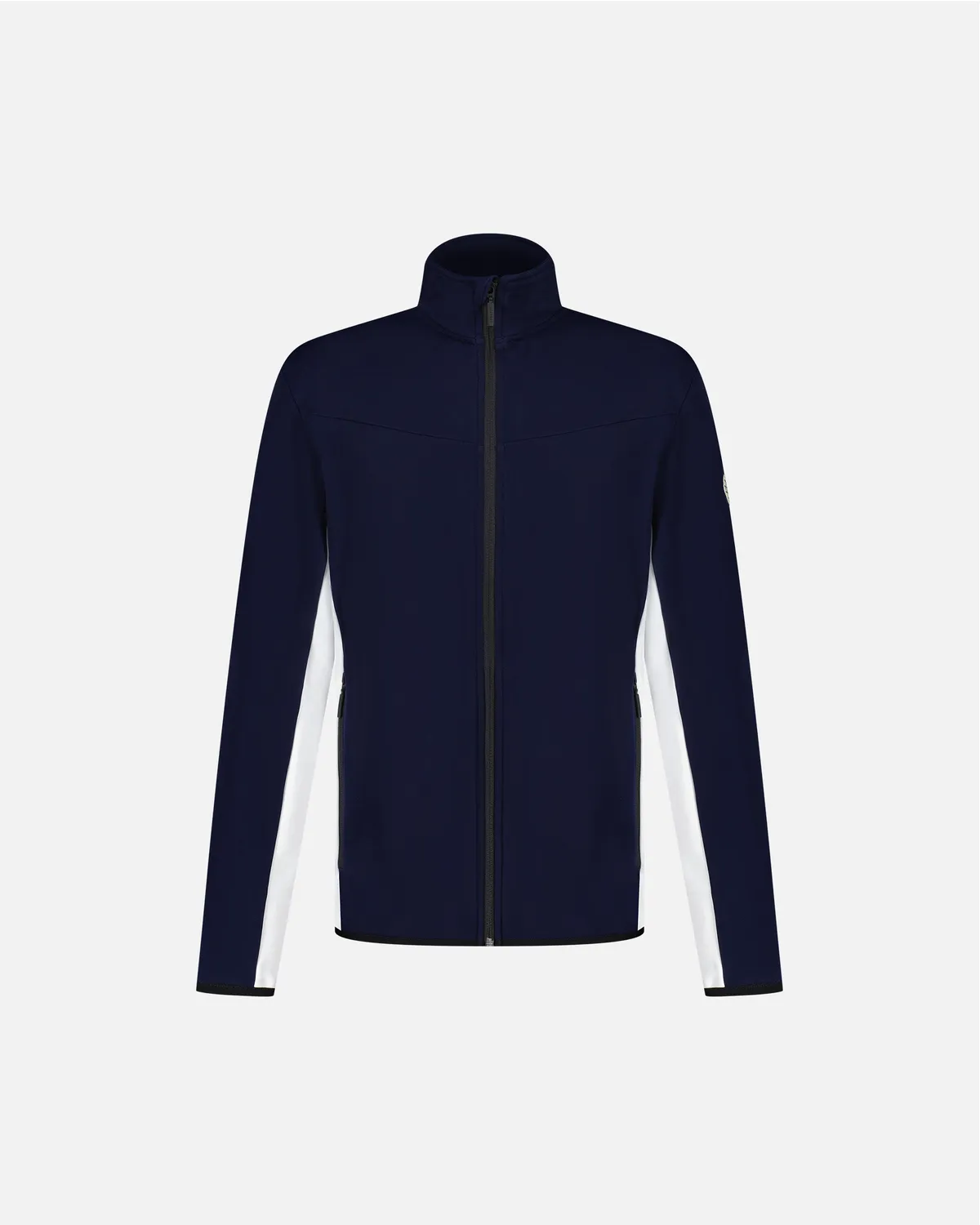 Vuarnet Urial pile uomo blu-bianco con zip intera