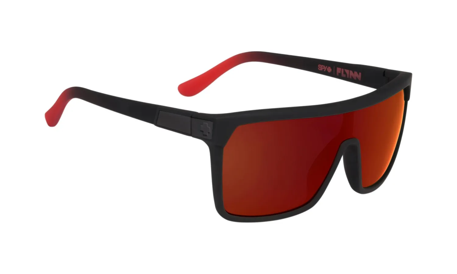 Spy Flynn occhiali da sole Matte Black Red Fade scudo