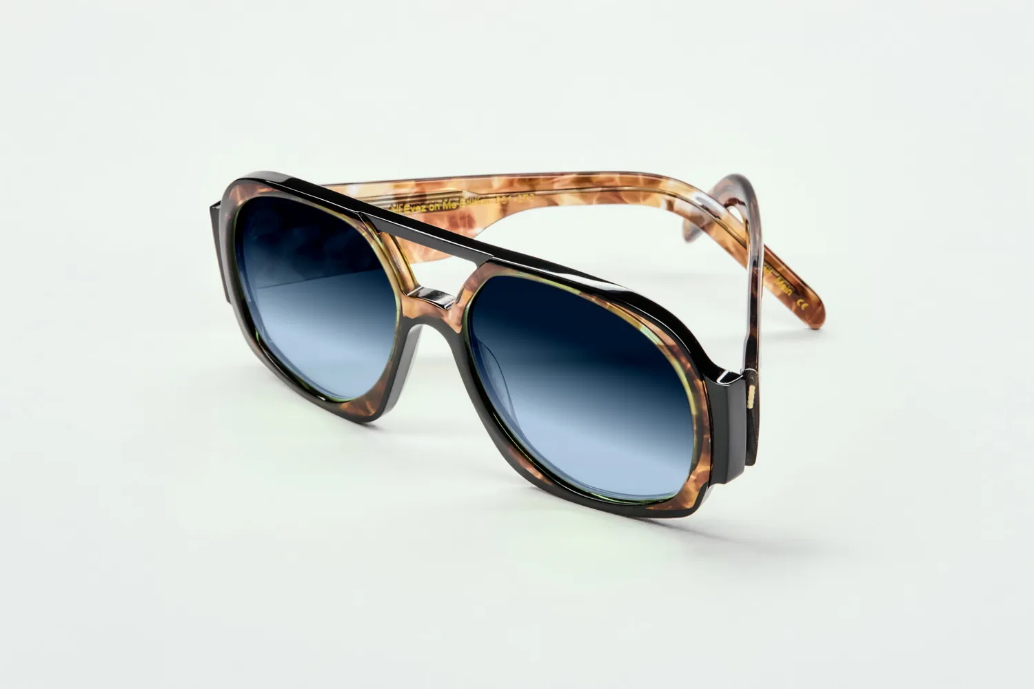 Lesca 60ème Anniversaire Tupac occhiali Marbre Noir acetato