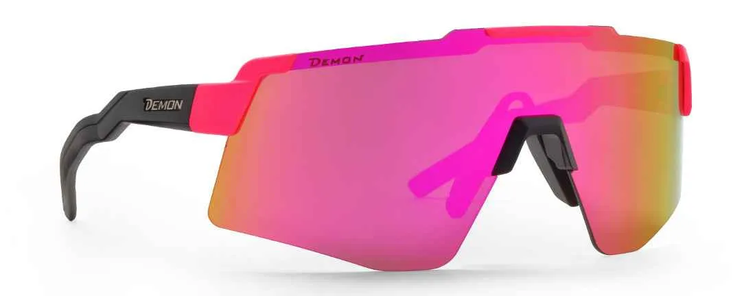 Demon Liegi occhiali running specchiati nero-blu