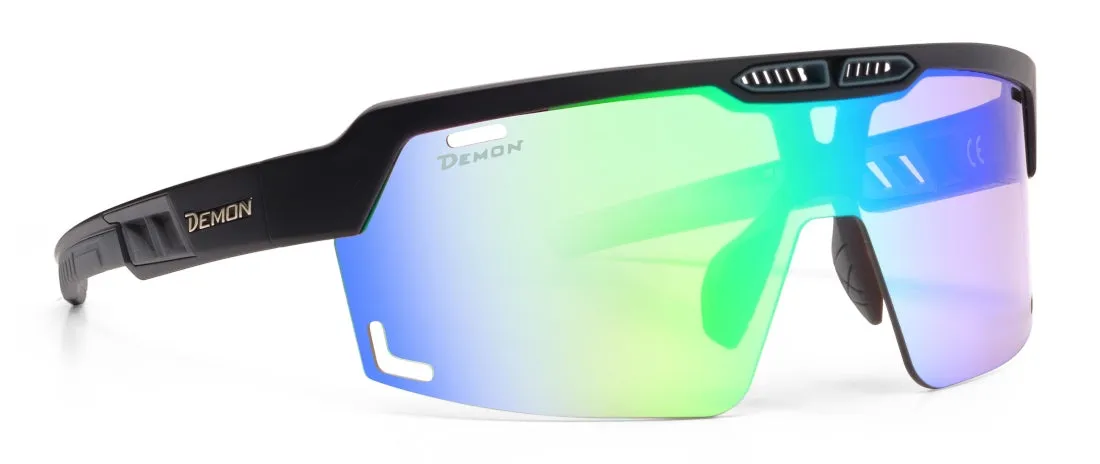 Demon Speed Vent occhiali running blu specchiata azzurro