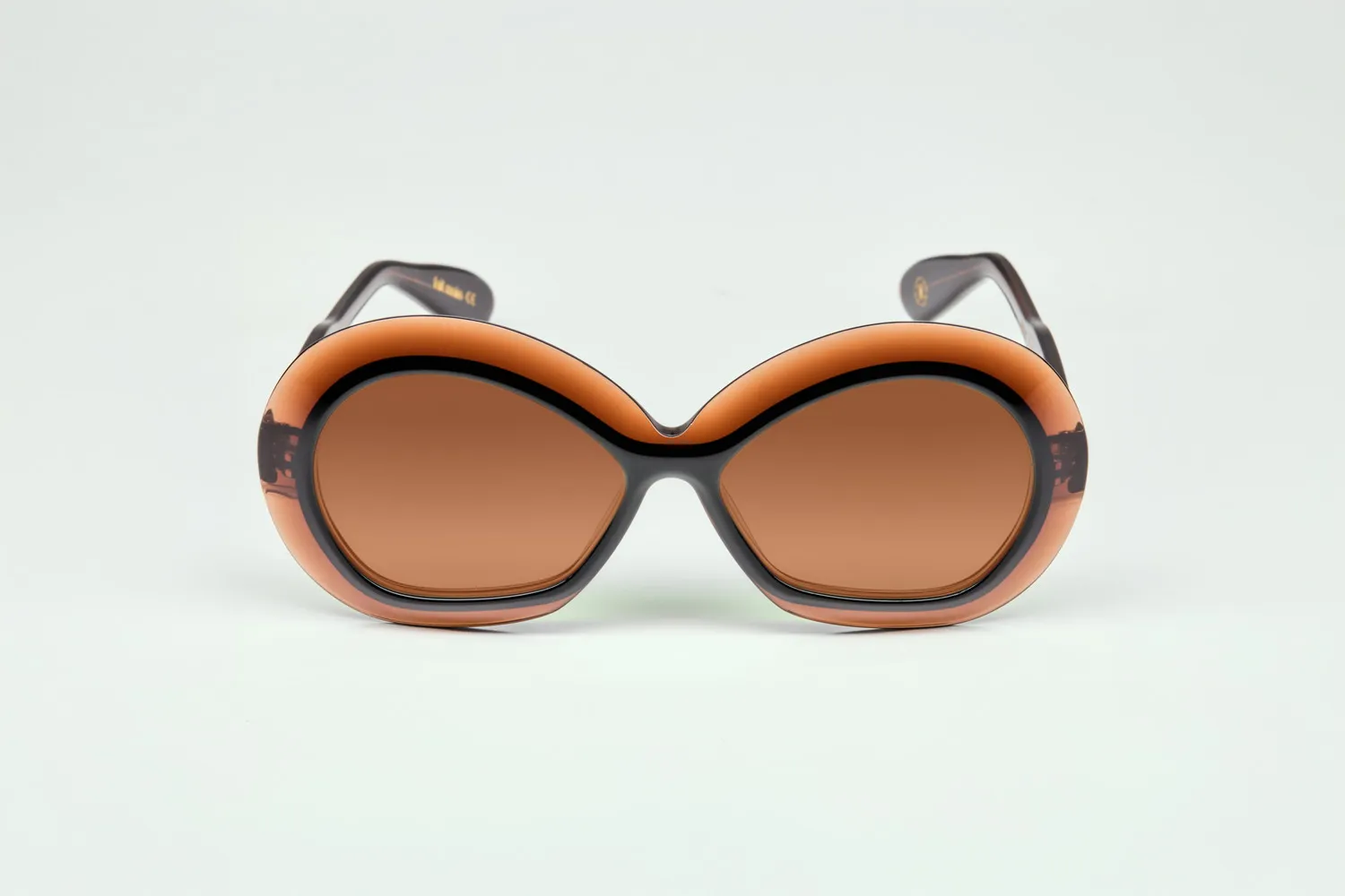 Lesca Collection Iris occhiale marrone acetato
