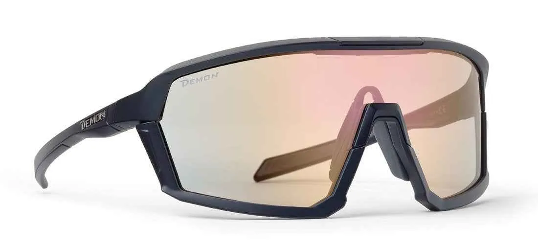 Demon Gravel occhiali ciclismo nero fotocromatici blu