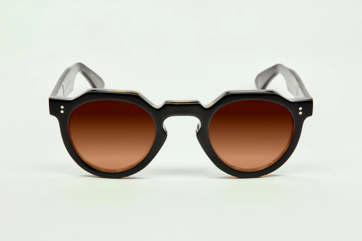Lesca Upcycling Crown XL occhiali havana 46 mm