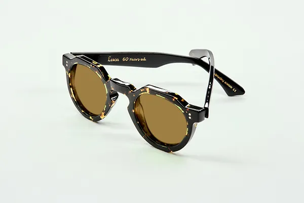 Lesca Crown XL Collab occhiali tigre vetro marrone
