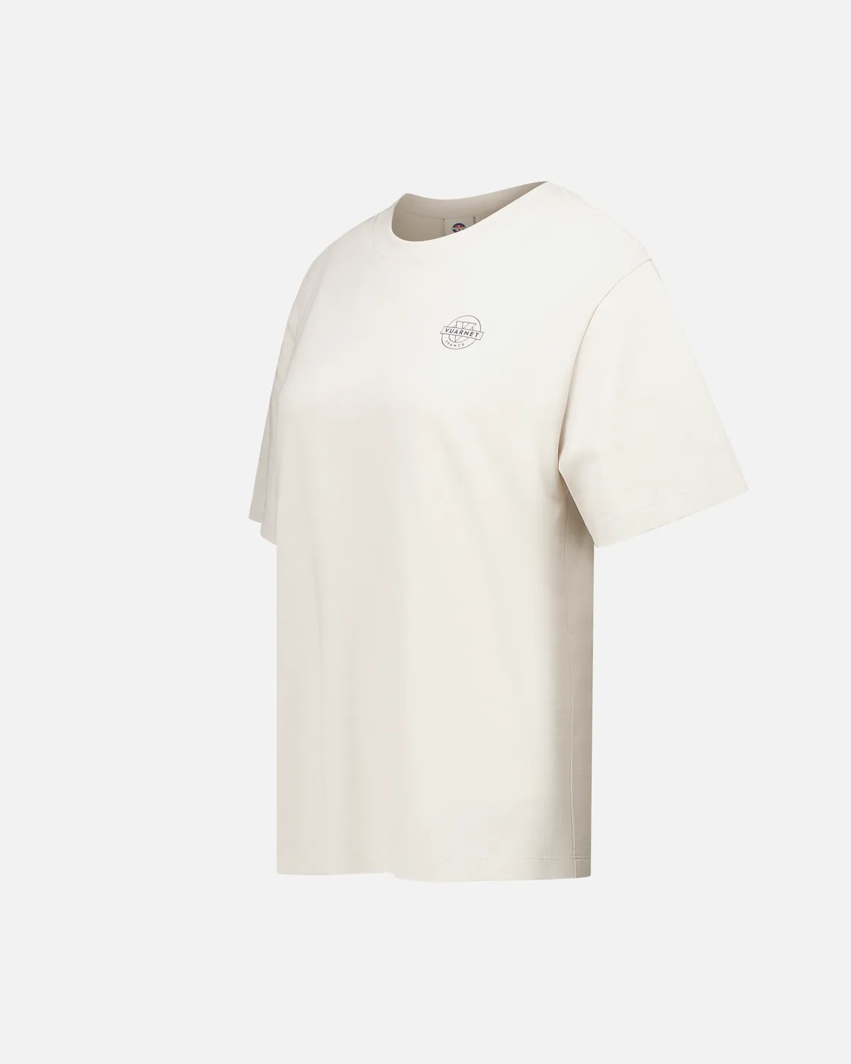 Vuarnet T-Shirt Donna Beige Logo Cotone Bio