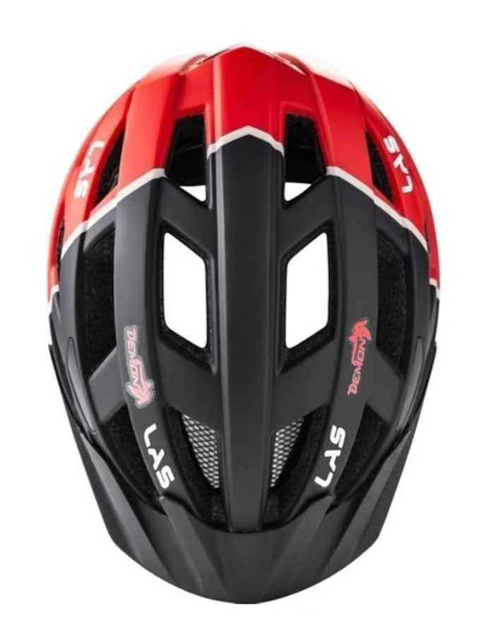 Demon Enigma casco bici nero rosso taglia S/M