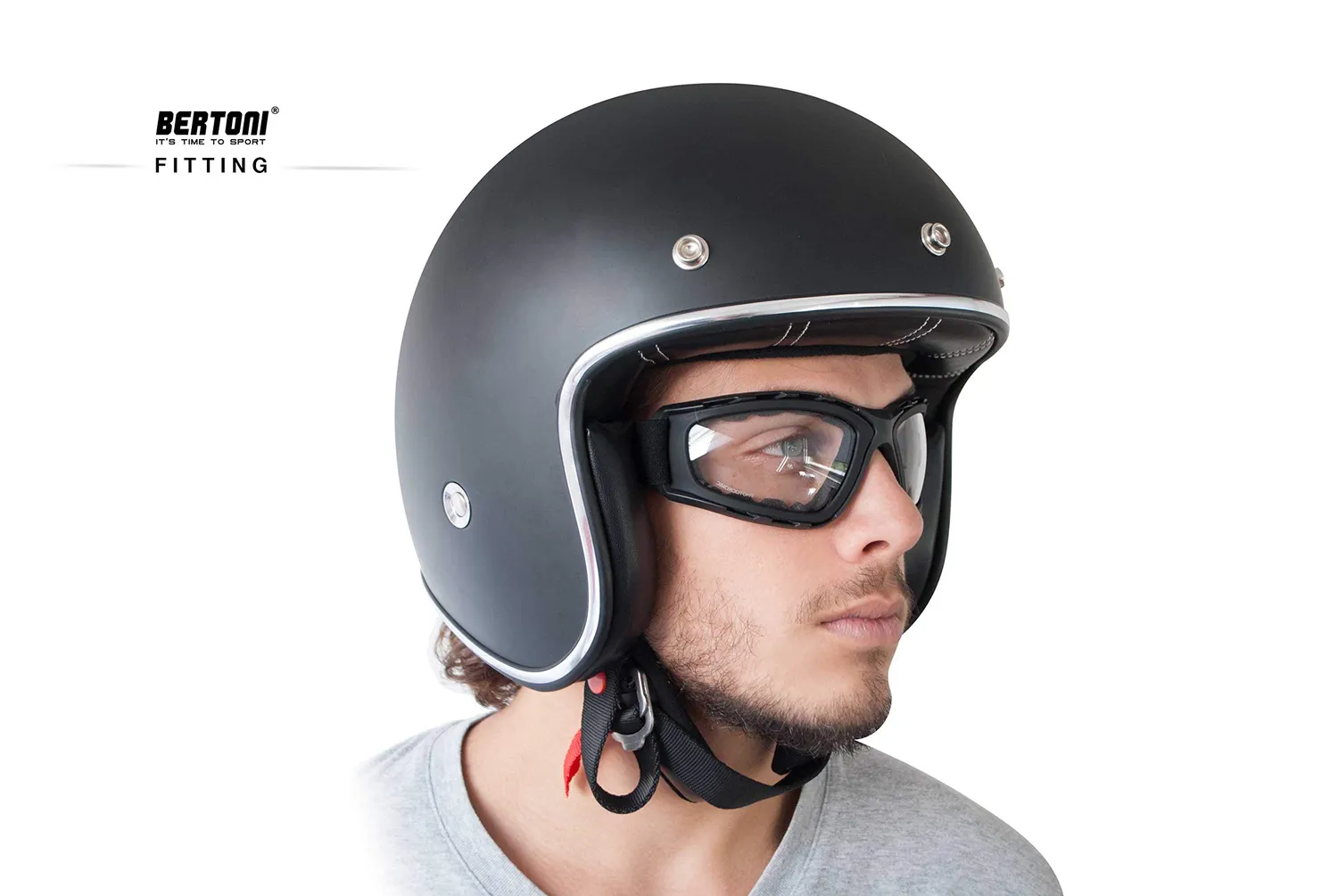 Bertoni F120A Maschera Moto Fotocromatica Cat. 0-3