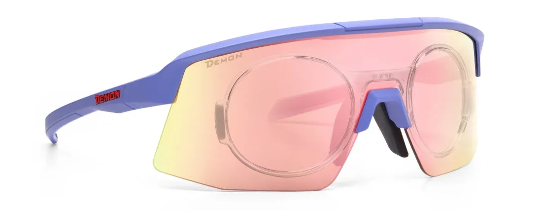 Demon Roubaix occhiali vista sport clip viola nero