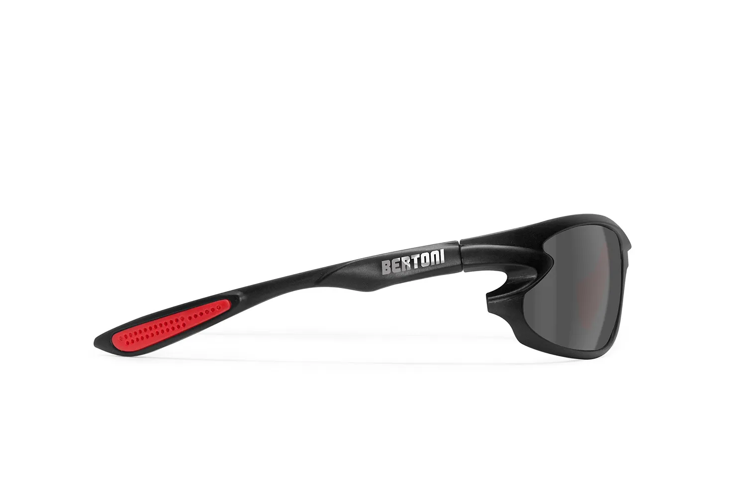 Bertoni P676C occhiale bici nero rosso polarizzato 18 g