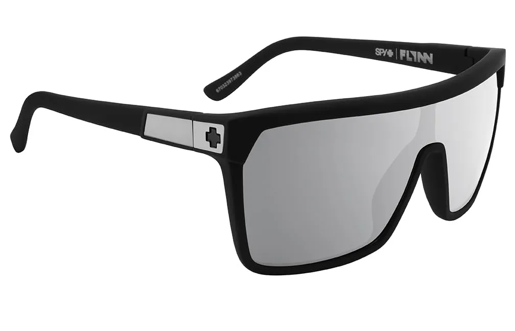 SPY Flynn Soft Matte Blk occhiali da sole polarizzati specchio argento