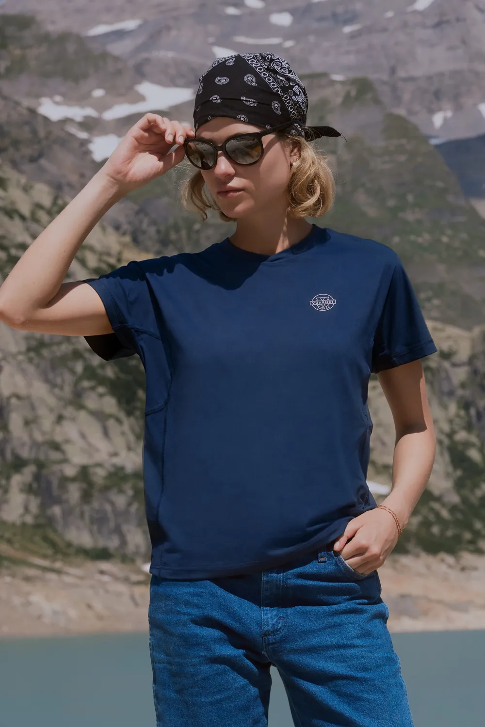 Vuarnet Maglietta Tecnica Donna Blu Marina UPF 50+
