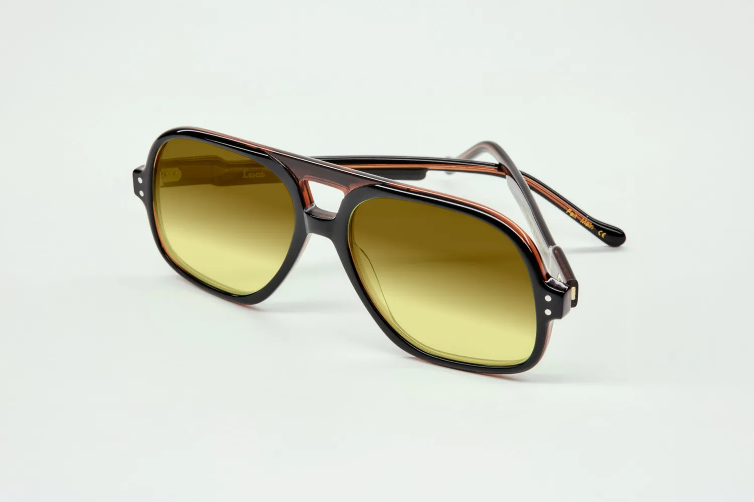 Lesca La Collection Lotus montatura da vista Black Brun acetato