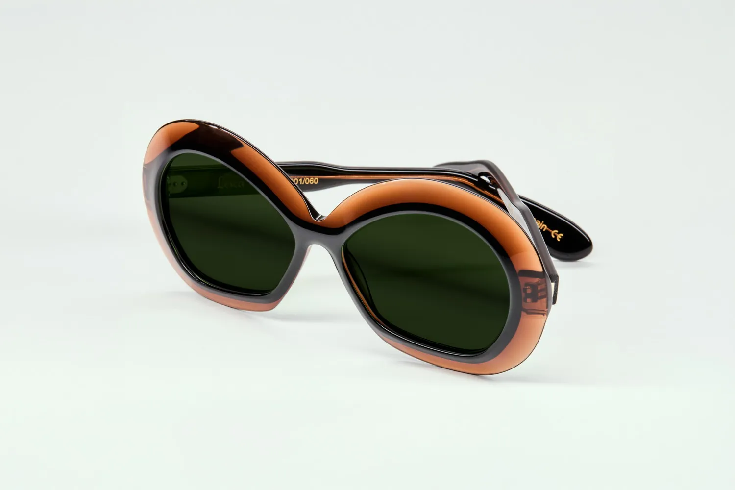 Lesca Collection Iris occhiale marrone acetato
