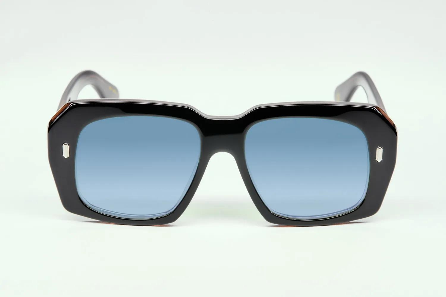 Lesca Bird montatura da vista nero cognac acetato
