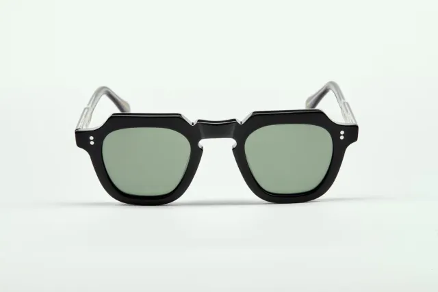 Lesca Upcycling Adok montatura Noir acetato