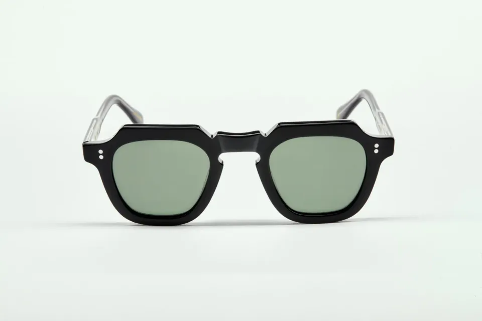 Lesca Upcycling Adok montatura Noir acetato