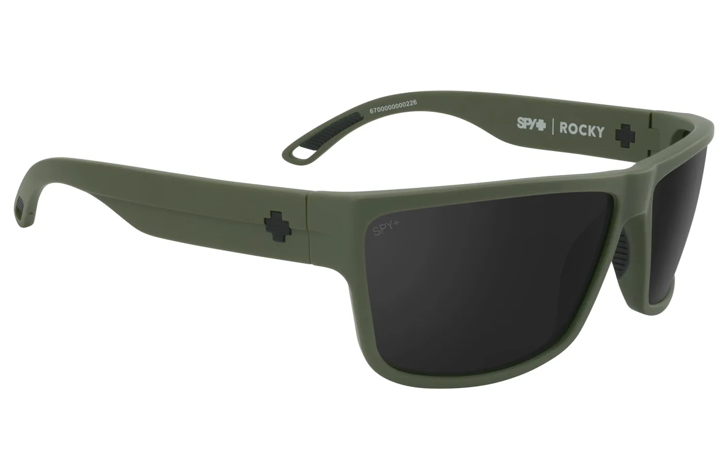Spy Rocky occhiali da sole piatti retrofuturisti neri