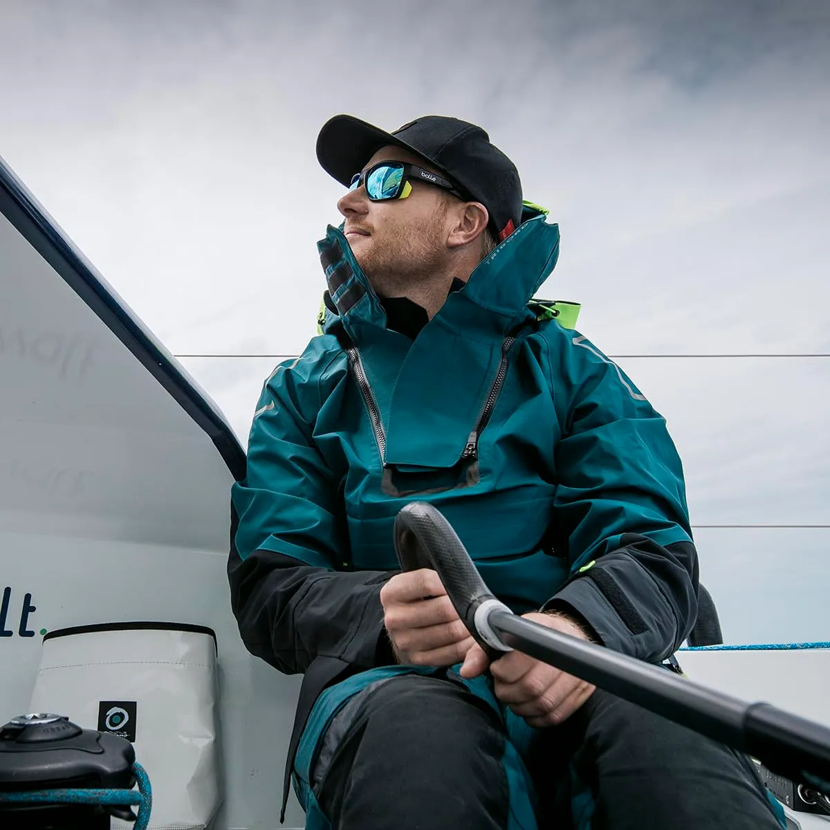 Bollé Airdrift M occhiali da sole nero Sky Blue polarizzati