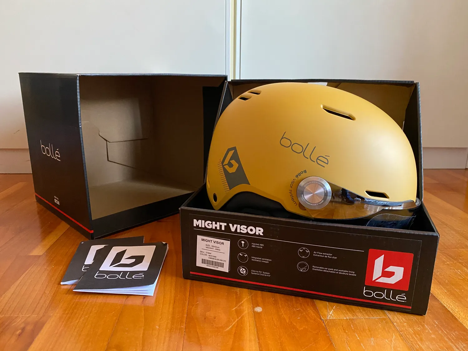 Bollé Might Visor casco sci bianco con visiera