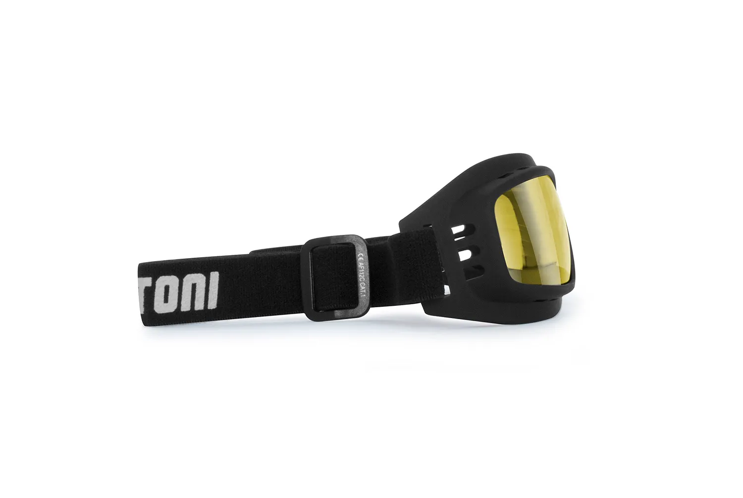 Bertoni AF112 occhiali moto mascherina lente gialla