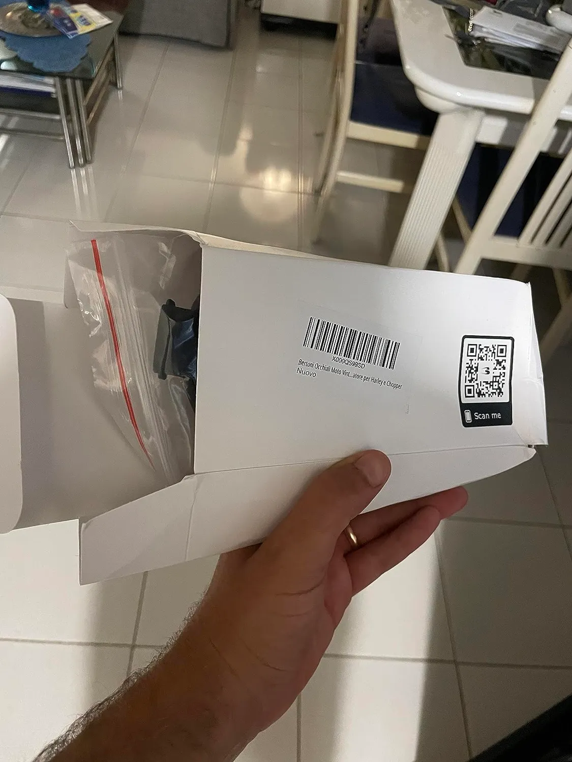 Bertoni AF195B occhiali moto lenti gialle antifog