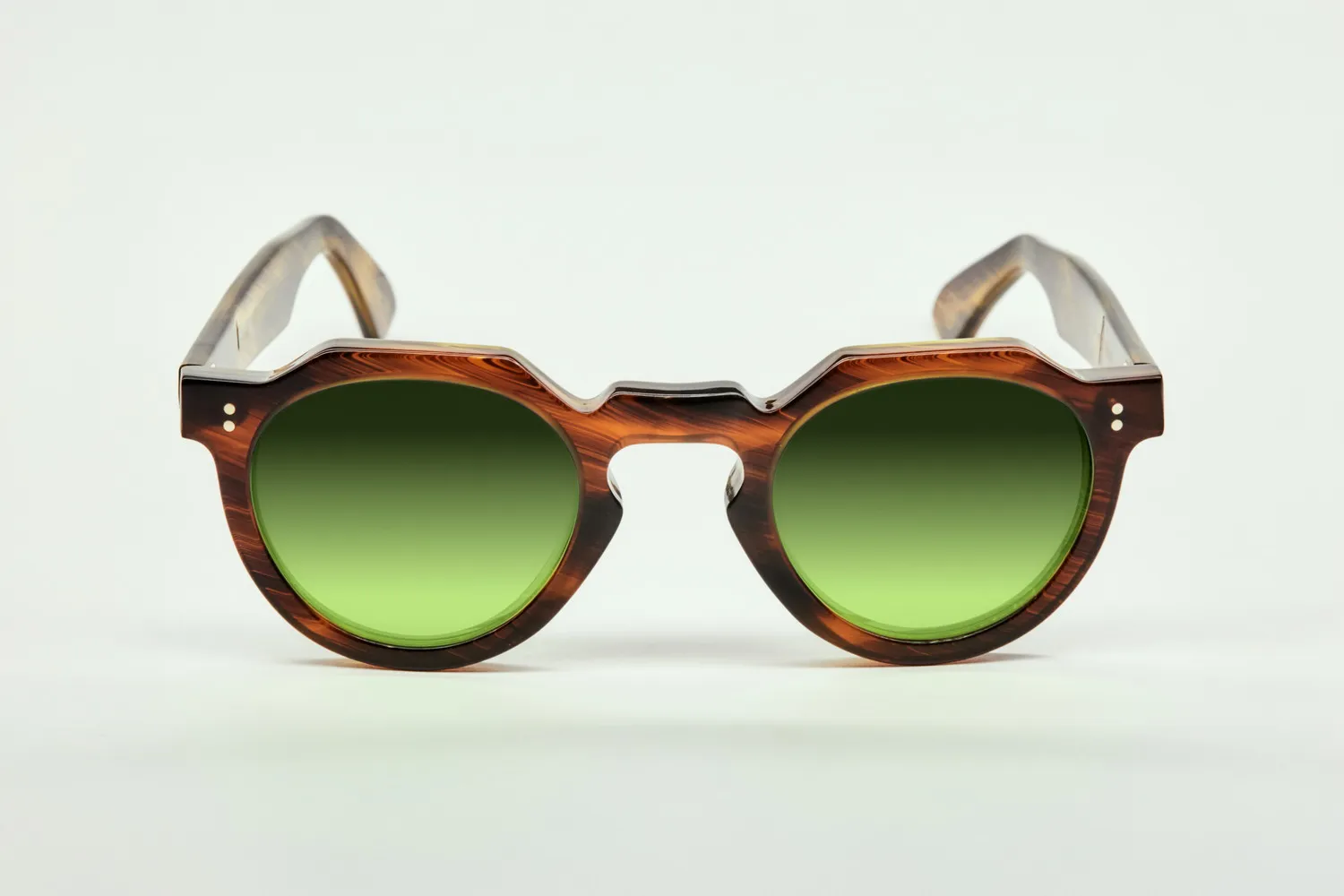 Lesca Upcycling Crown XL montatura da vista tabacco 46mm acetato