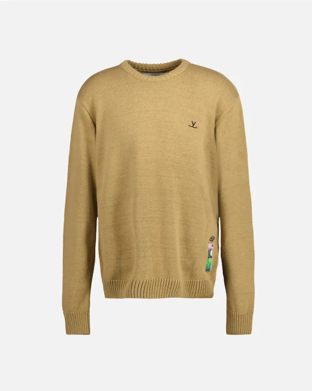 Vuarnet Maglione beige cotone bio signature oversize