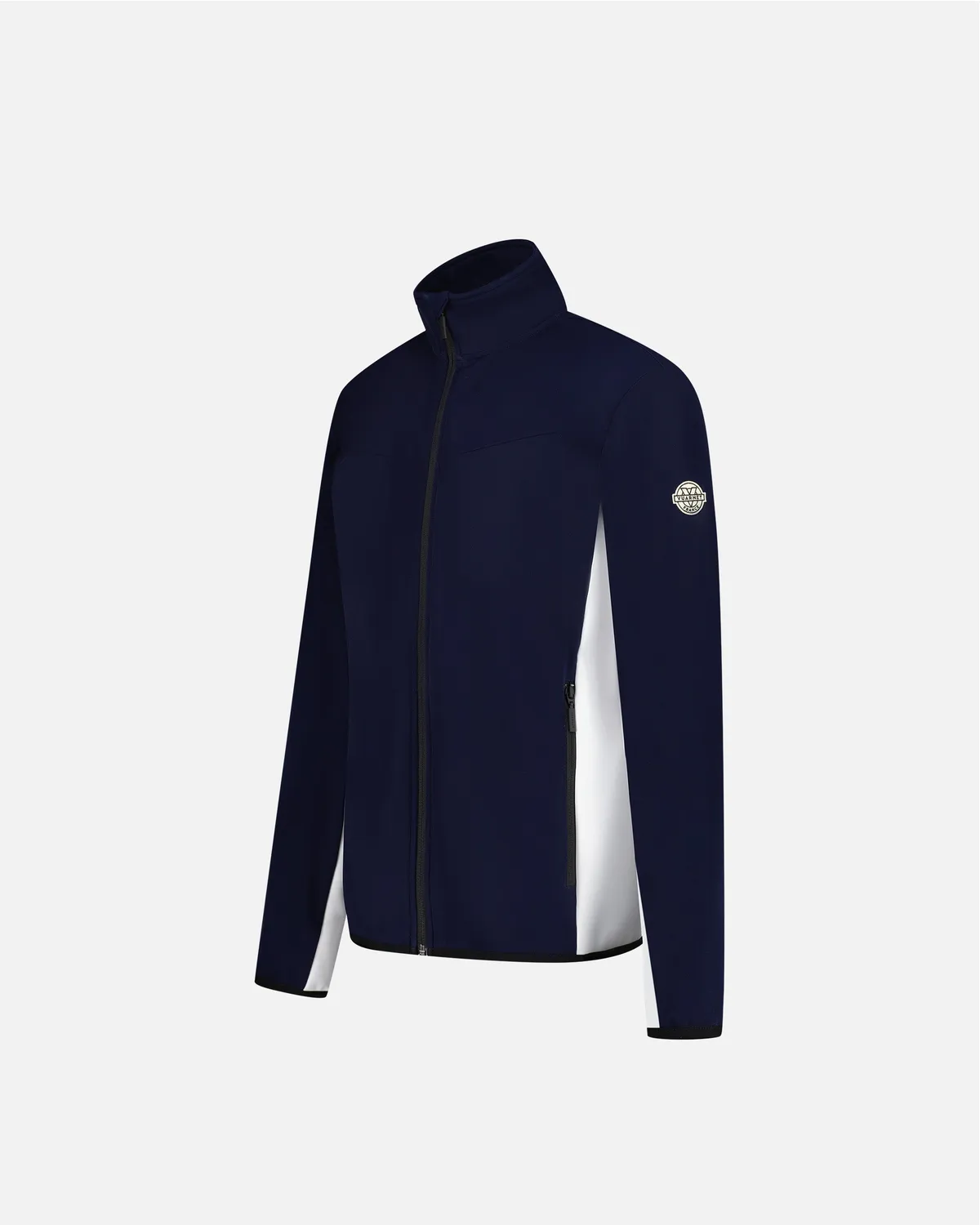 Vuarnet Urial pile uomo blu-bianco con zip intera