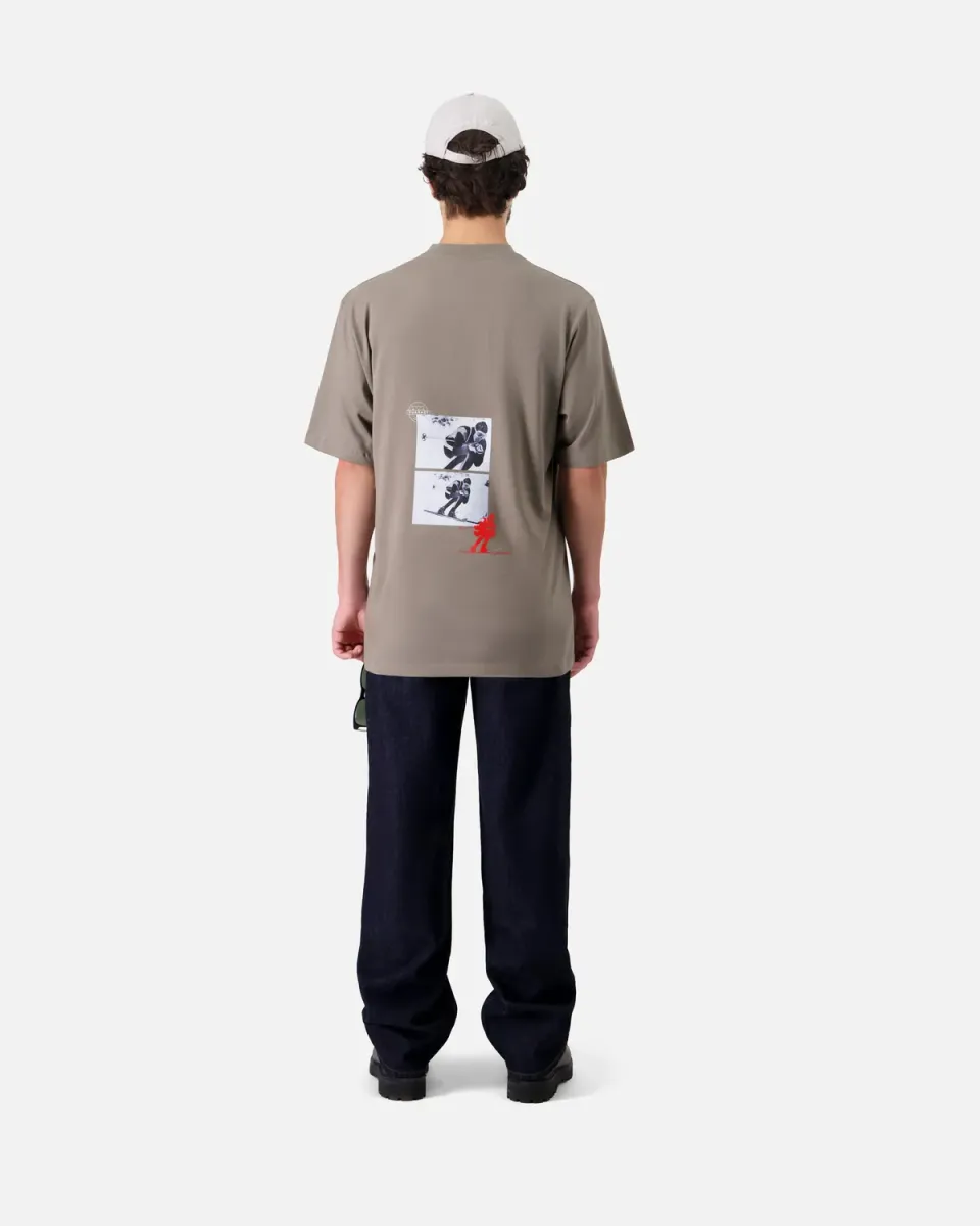 Vuarnet Skieur oversize t-shirt kaki cotone bio