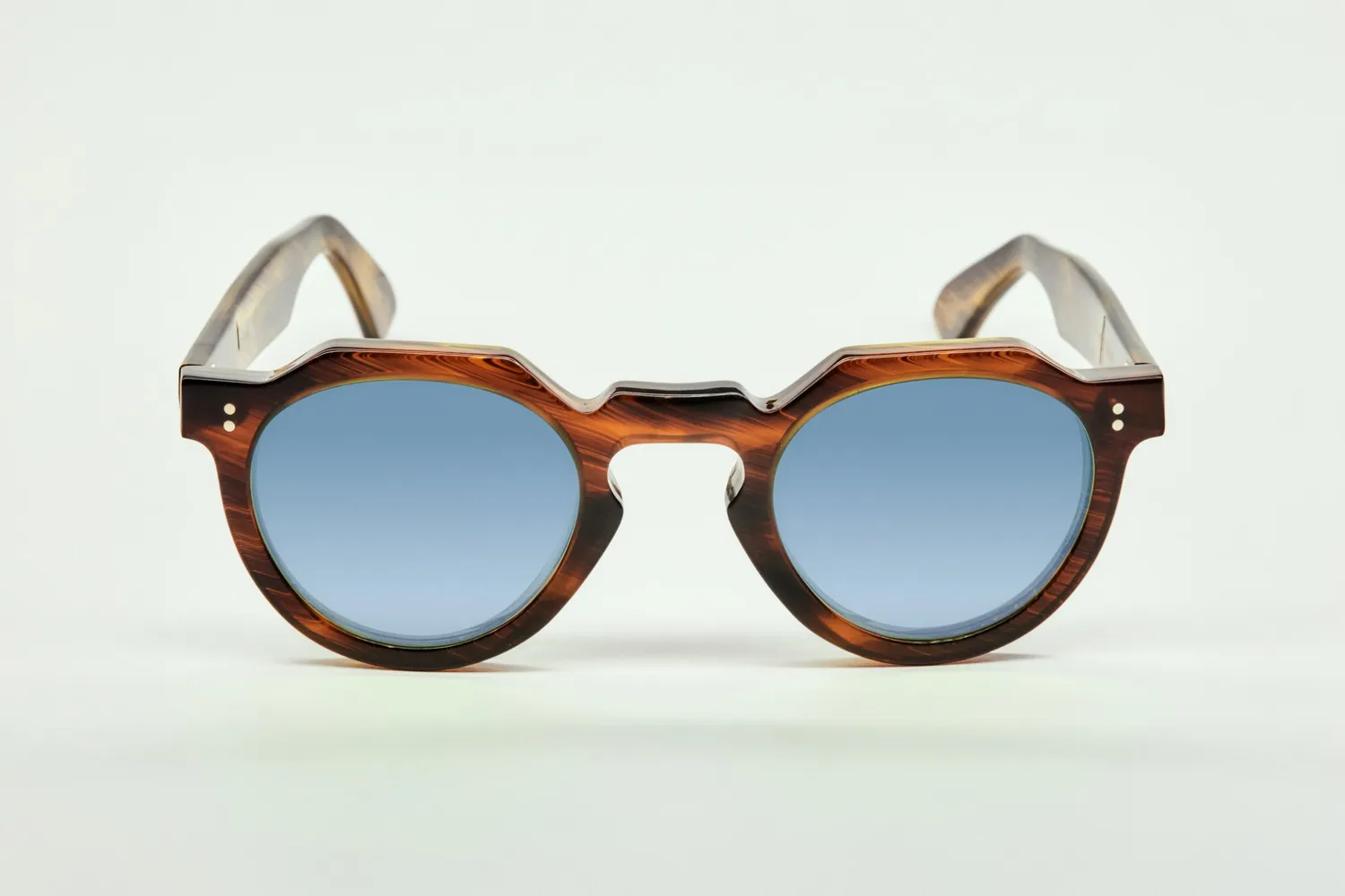 Lesca Upcycling Crown XL montatura da vista tabacco 46mm acetato