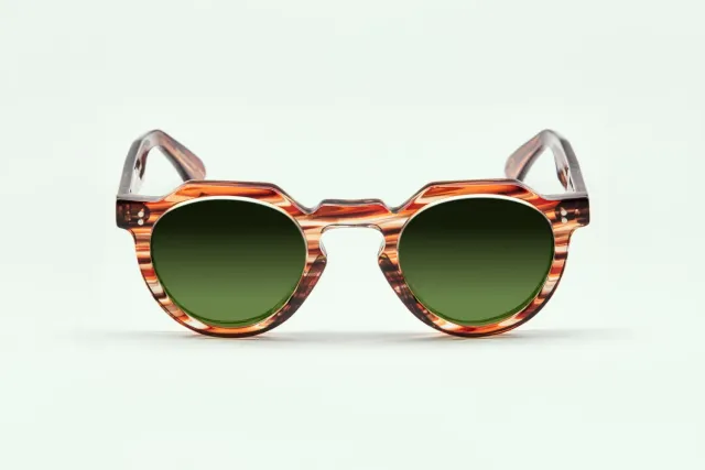 Lesca Upcycling Crown XL montatura vista rossa 46 mm acetato
