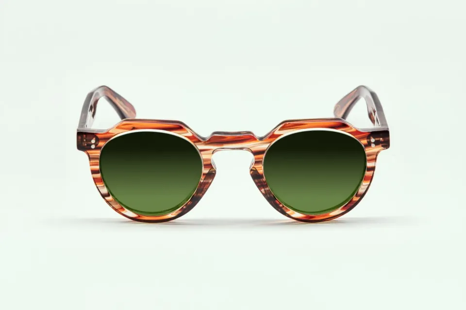 Lesca Upcycling Crown XL montatura vista rossa 46 mm acetato