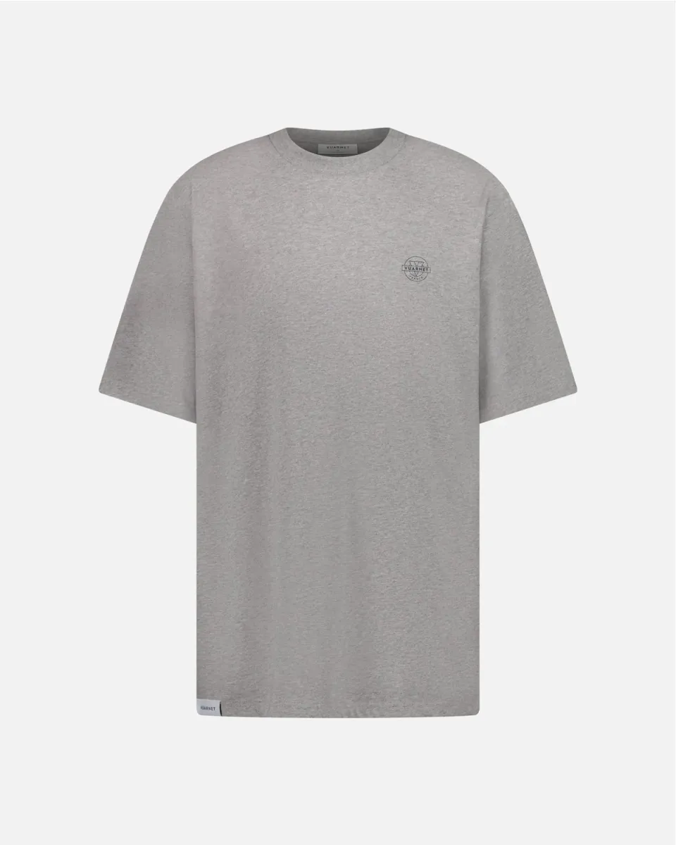 Vuarnet Logo T-shirt uomo maglietta grigia cotone leggero