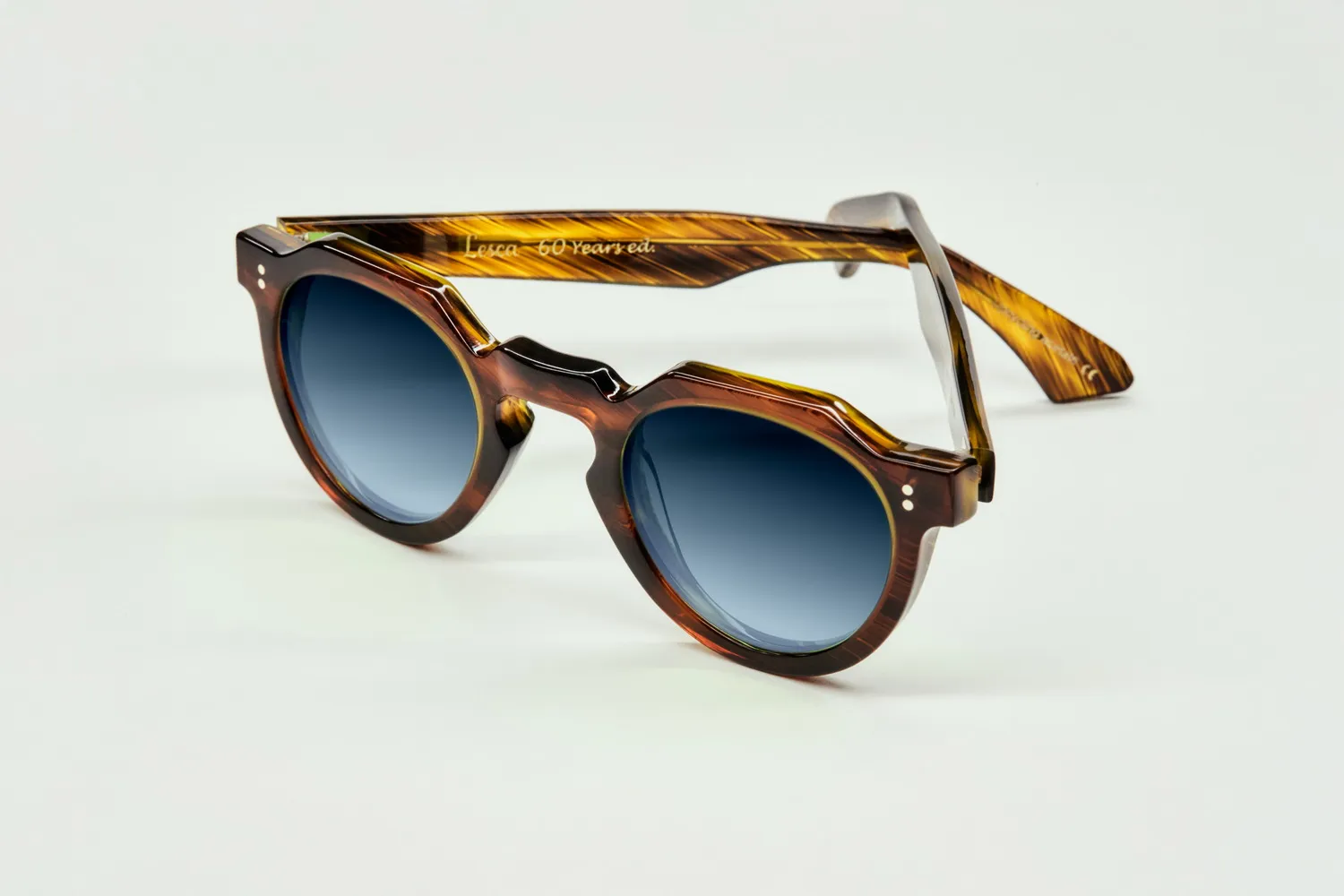 Lesca Upcycling Crown XL montatura da vista tabacco 46mm acetato
