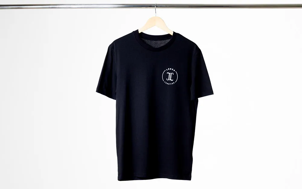 Lesca Bandana T-Shirt maglietta nera cotone